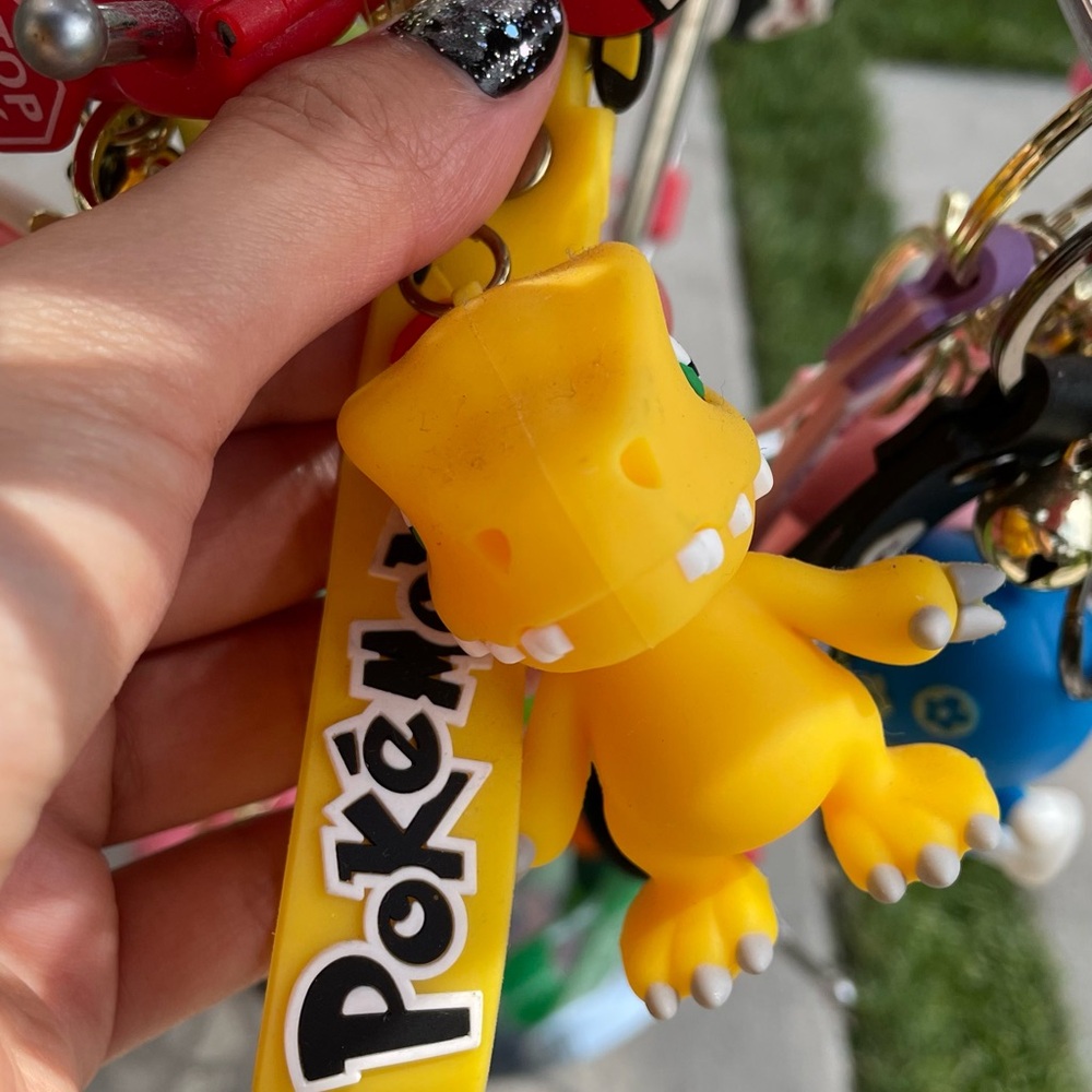 Yellow Pokémon Keychain Charm